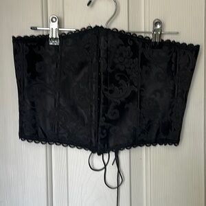 Frederick's of Hollywood Black Lace Corset Top